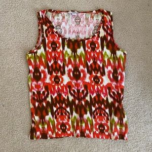 ANNE KLEIN SPORT COLORFUL SPORT BLOUSE- SIZE LARGE